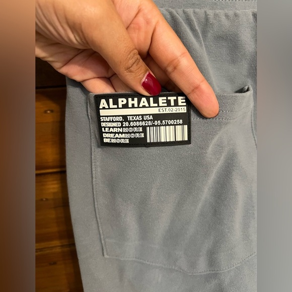 Alphalete mens sweatpants blue green color size large - Picture 4 of 7